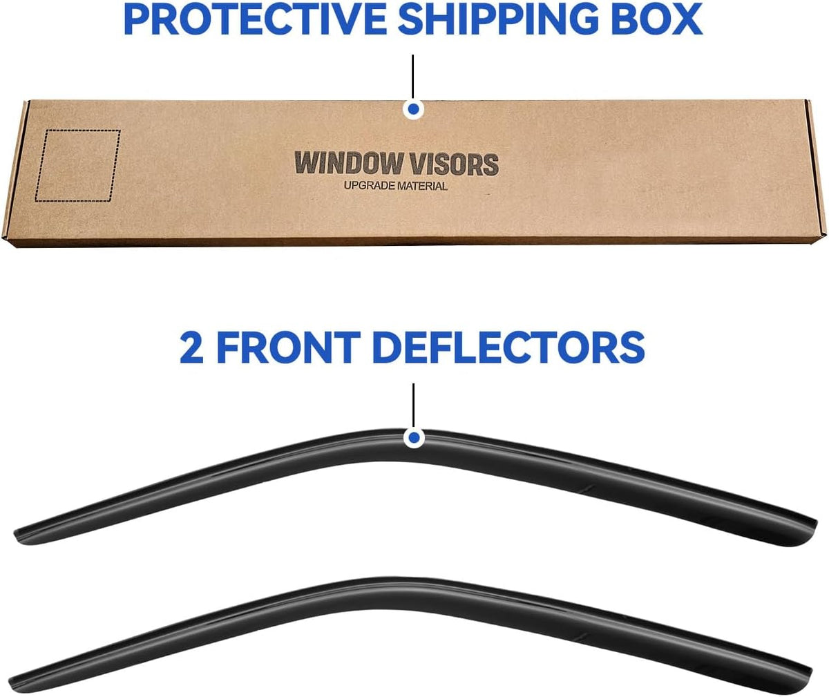 Window Visors Rain Guards for 2008-2023 Dodge Challenger, Out-Channel Window Vent Wind Deflectors Visors Shades for 08-23 Challenger