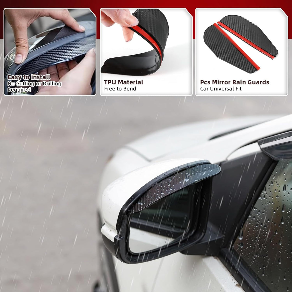 in Channel Rain Guards Fit for 2021 2022 2023 2024 2025 Chevrolet (Chevy) Tahoe/GMC Yukon/Cadillac Escalade, Durable Window Wind Deflectors, Smoke Tinted Vent Window Visors Shades, 4PCS