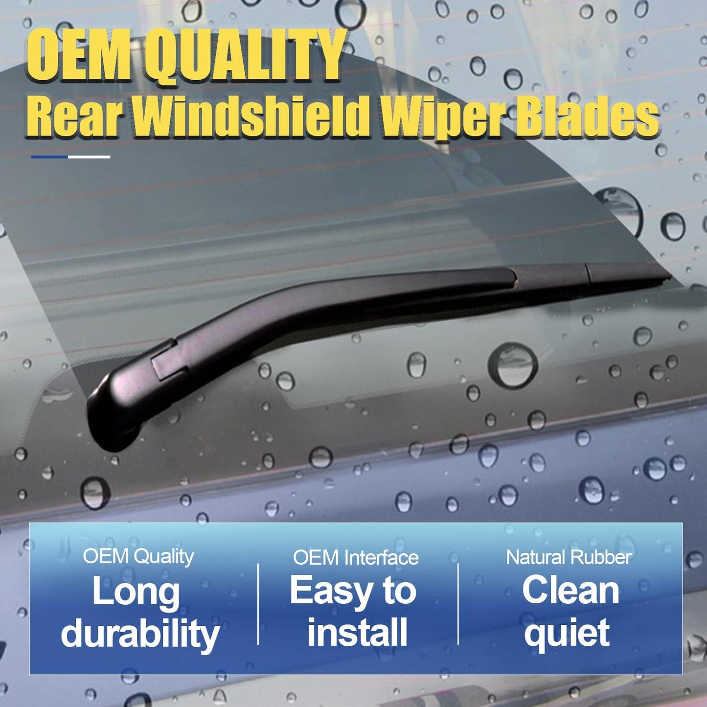 3 wipers Replacement for 2016 2017 2018 2019 2020 2021 2022 Honda Pilot Windshield Wiper Blades Original Equipment Replacement - 26"/24"/14" (Set of 3) U/J HOOK