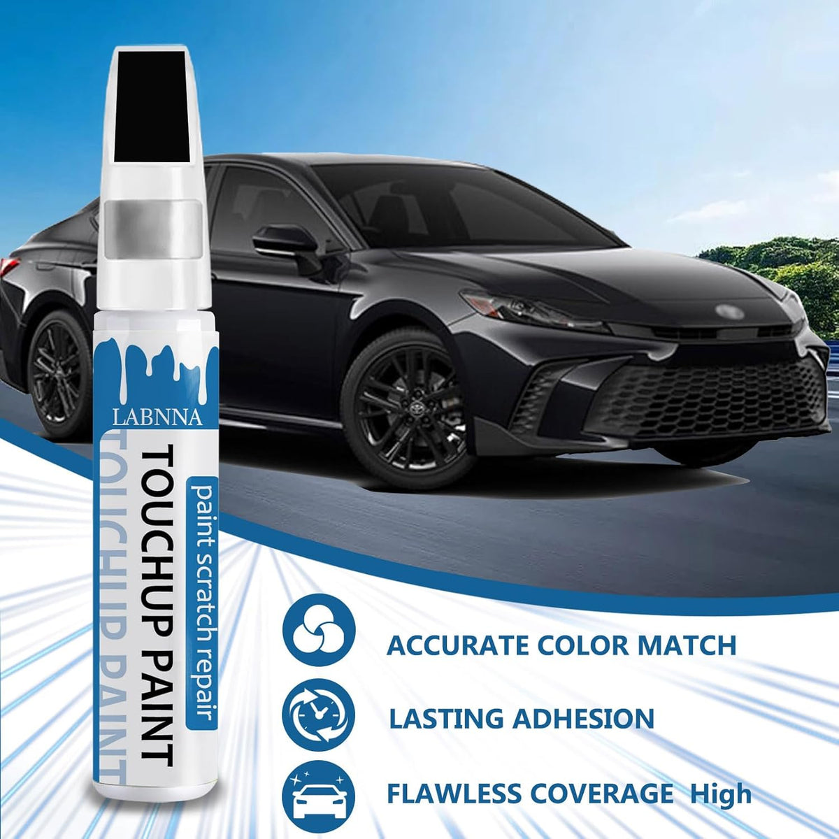 Sterling Gray Metallic(GXD/WA130H) Touch Up Paint for Chevrolet-Exact Match 2 in 1 touchup Paint Pen for Chips and Nicks Repair Car Paint Scratch Repair Kit
