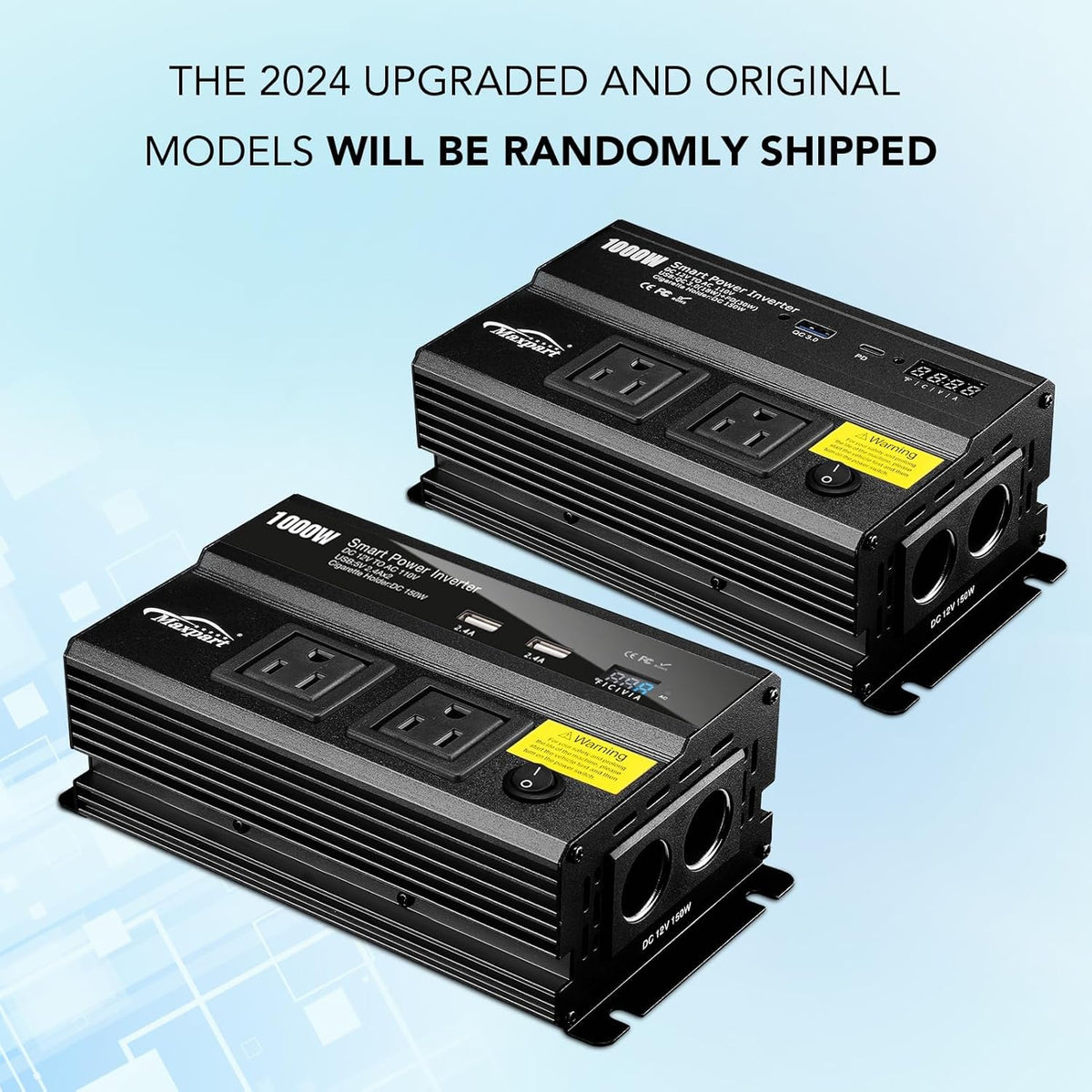 1000W Inverter for Car Power Inverters,12v DC to 110v AC Converter with 3.0 A USB Type-C Outlets, 12 Volt Inverter Car Cigarette Lighter Battery Inverter for Vehicles