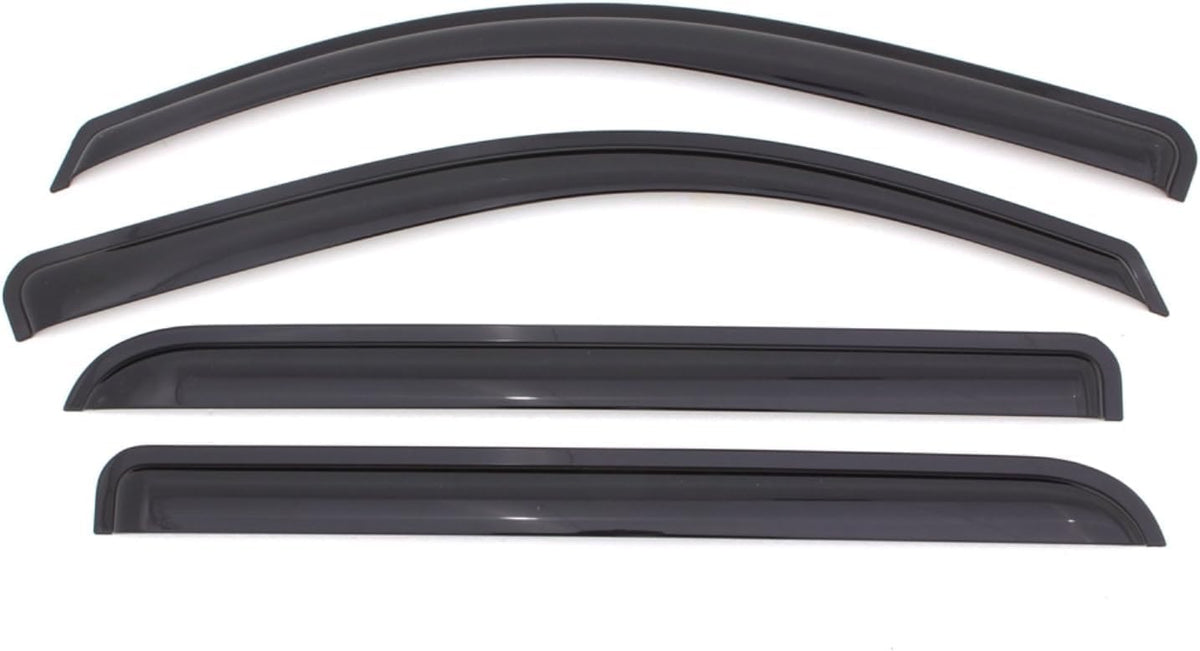 KPY Window Visor Compatible with Toyota Highlander & Highlander Hybrid 2008-2013, 4PC Rain Guard Side Window Vent Deflectors Tape-On Mugen Style, 2008 2009 2010 2011 2012 2013
