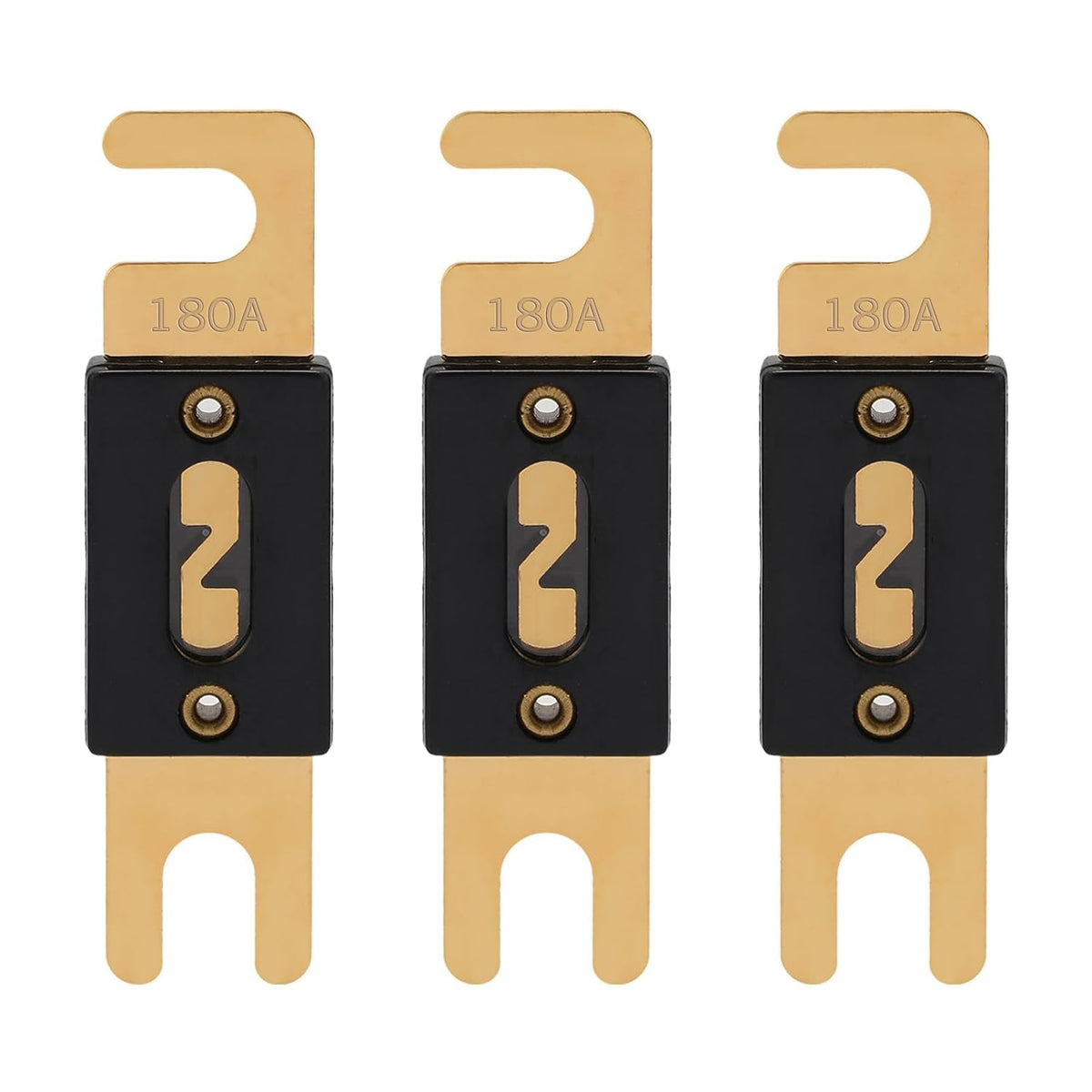 180A ANL Fuse 180 Amp Inline Blade Fuses 32V for Car Audio Inverter Automotive Stereo (Pack of 3 pcs)