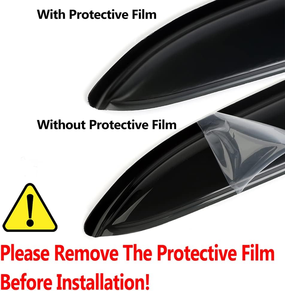 Side Window Wind Deflector,4pcs Outside Mount Style Sun Rain Guards Set,Dark Smoke Nice Window Visor fit for 2003-2008 Toyota Matrix E130 / Pontiac Vibe 94455