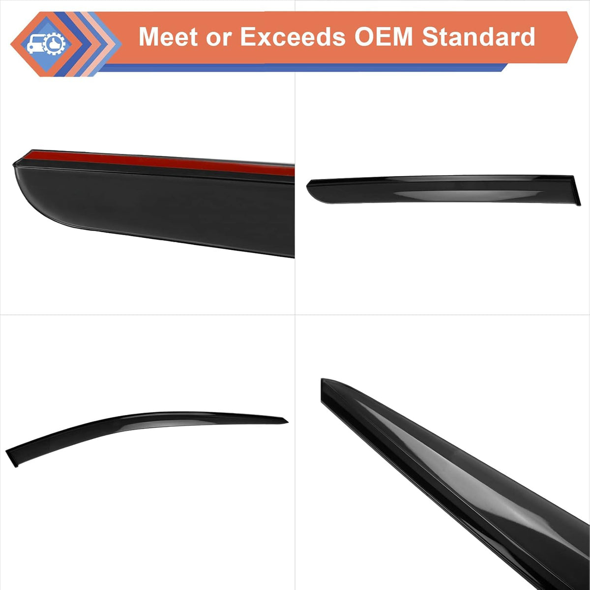 ZONFANT Window Rain Guards, Side Window Deflectors, Sun Visor Rain Vent Window Guards (4 Pcs) Compatible with KIA Vehicle 2023 2024 2025 Sportage