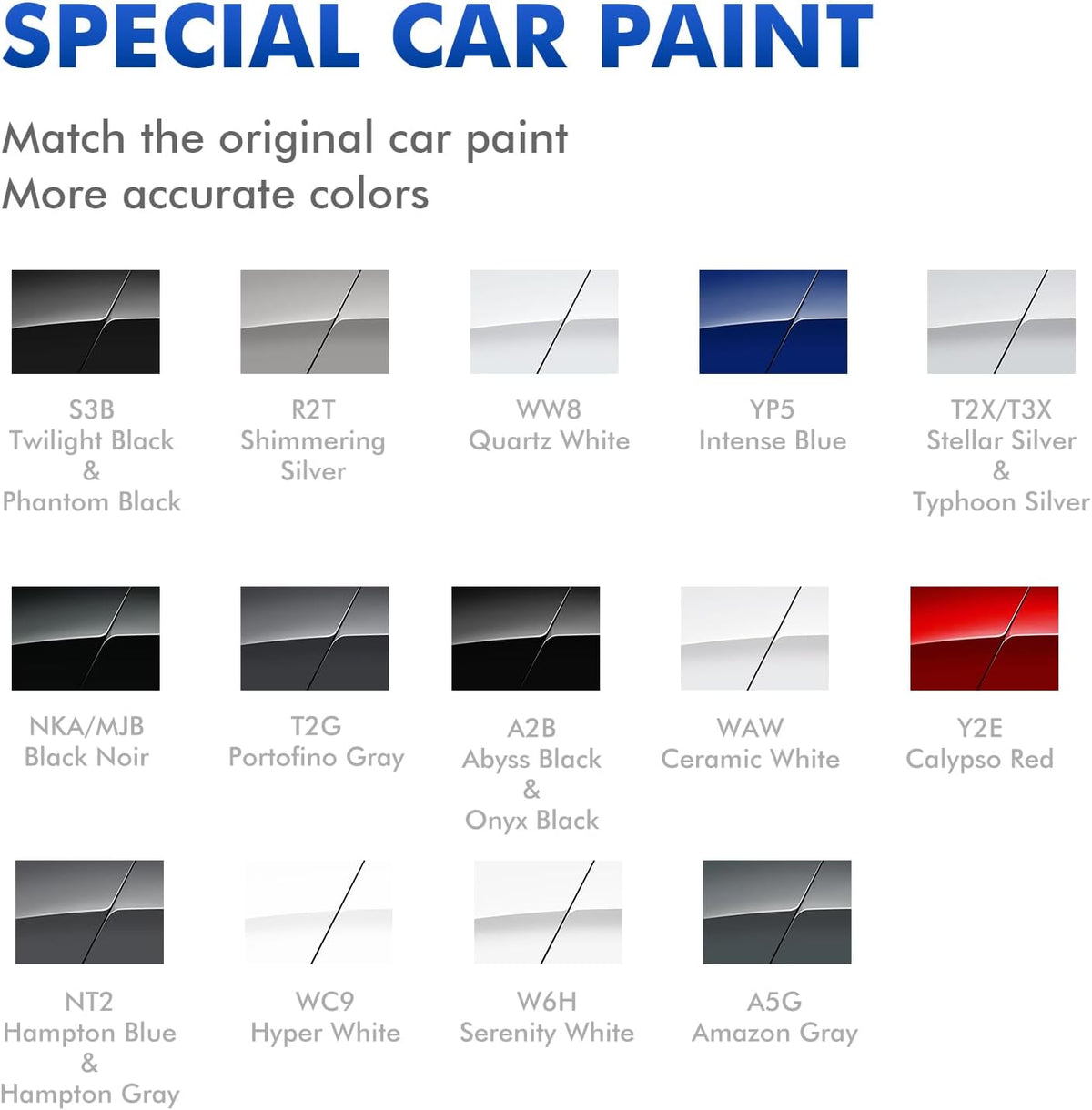 Stellar Silver/Typhoon Silver (T2X/T3X) Touch Up Paint Compatible with Hyundai, DIY Car Paint Scratch Repair, Automotive Paints, Quick & Easy Fix Scratch Repair for Tucson/Elantra/Venue/Ioniq