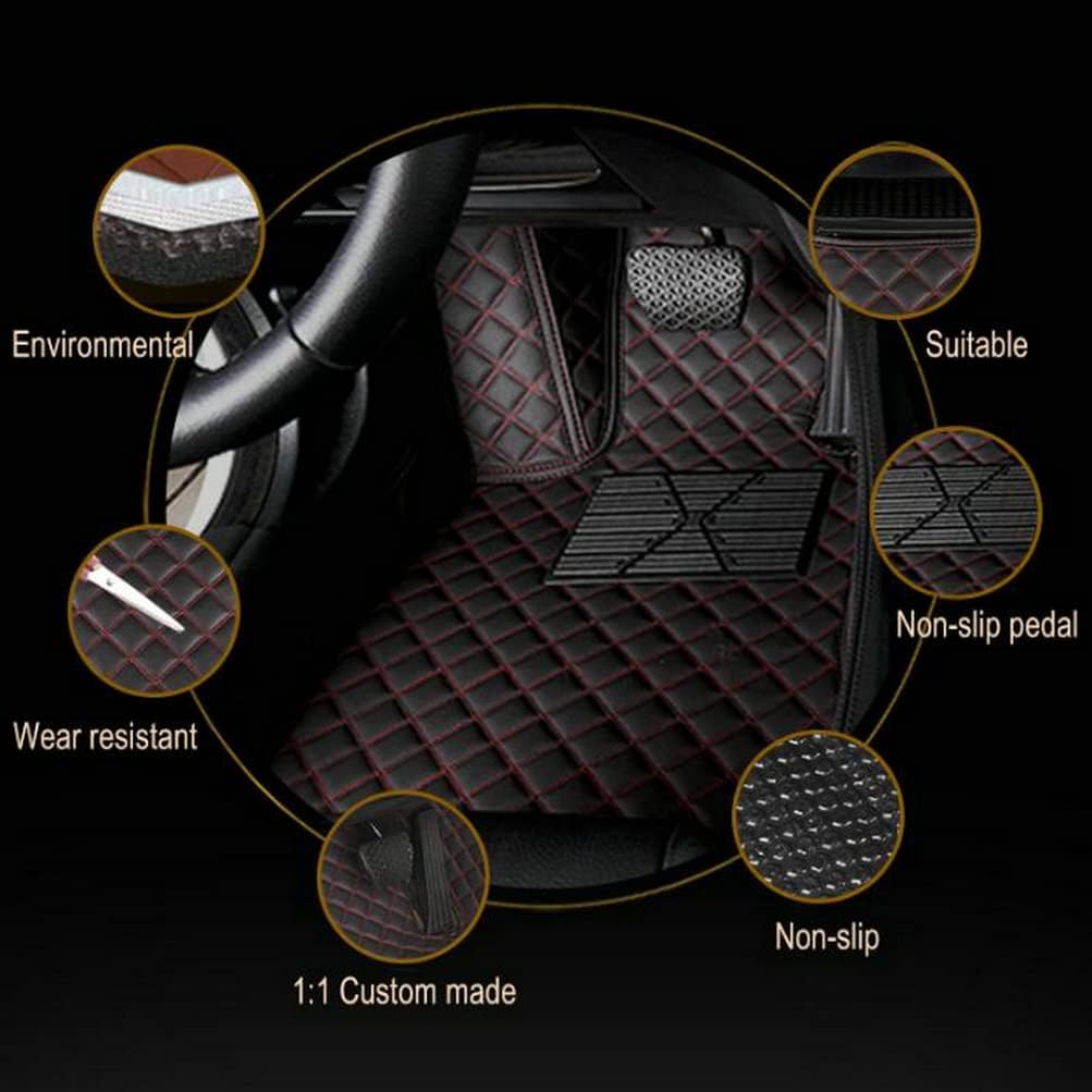 TAHALICustom Colors Car Floor Mats Black Pink for 99.9% Sedan SUV Sports， All-Weather Liners Car Floor mat，Luxury Leather Automotive Floor Mats (Beige-,3D Floor Mats)