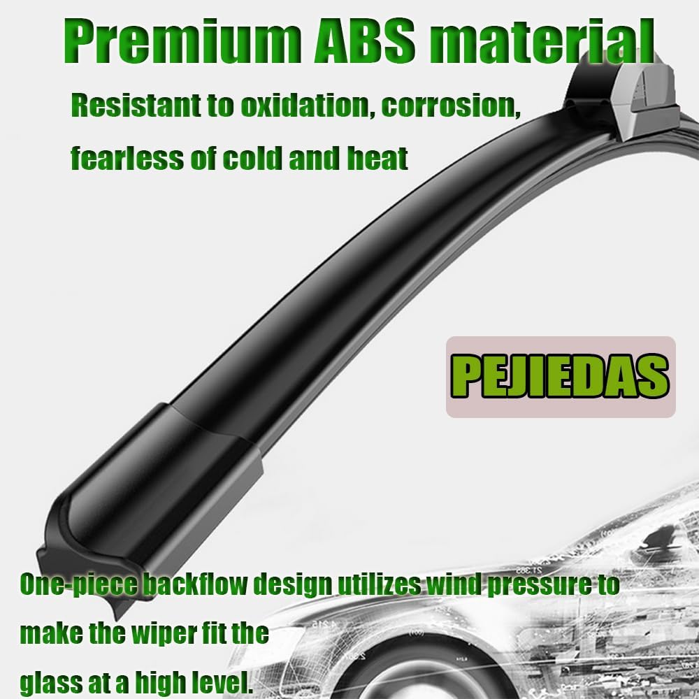 OEM Quality Front Wiper Blades, Replacement for 2018-2021 Jeep Wrangler, OE Original Style (16 Inch + 16 Inch Front Wiper Blades)
