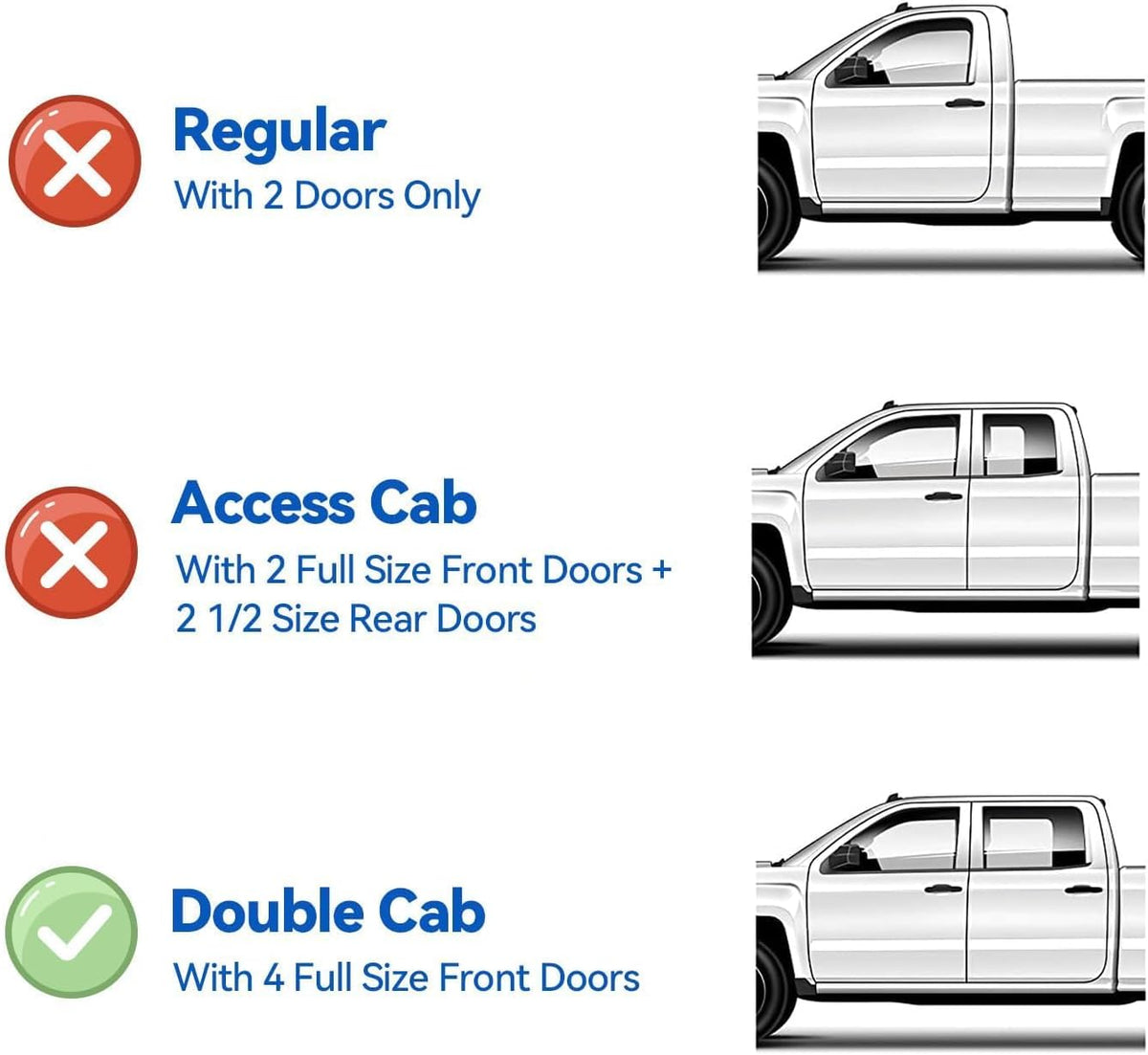 in-Channel Window Visors Rain Guards for 2016-2023 Toyota Tacoma Double Cab, Window Vent Wind Deflectors Visors Shades for 16-23 Tacoma