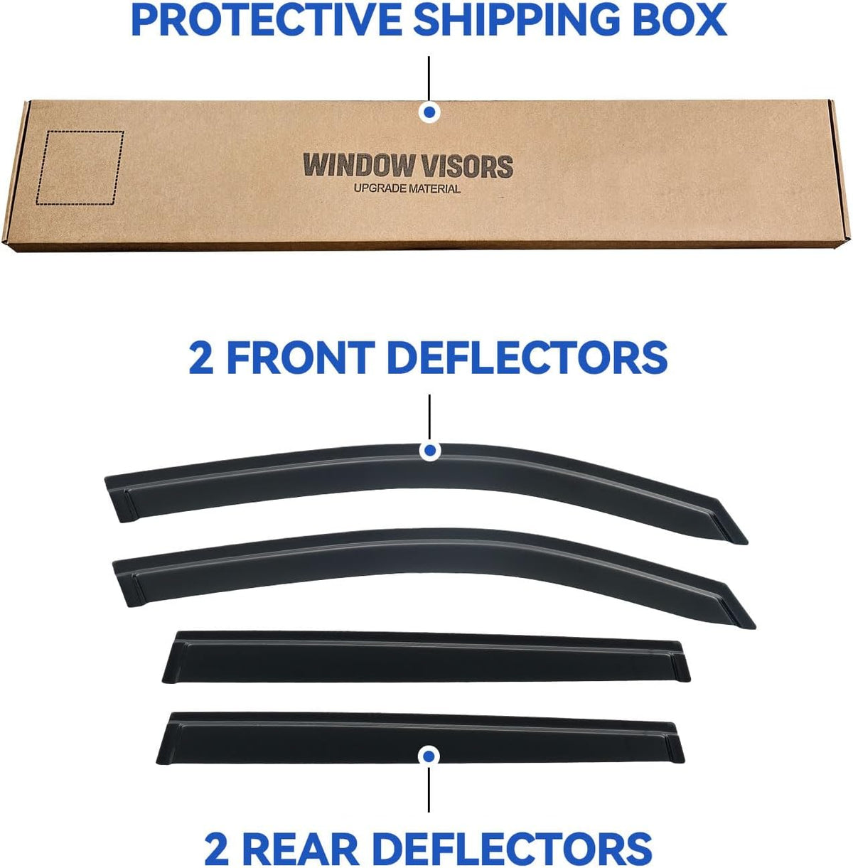 Window Visors Rain Guards for 2019-2024 Subaru Forester, Out-Channel Window Vent Wind Deflectors Visors Shades for 19 20 21 22 23 24 Forester