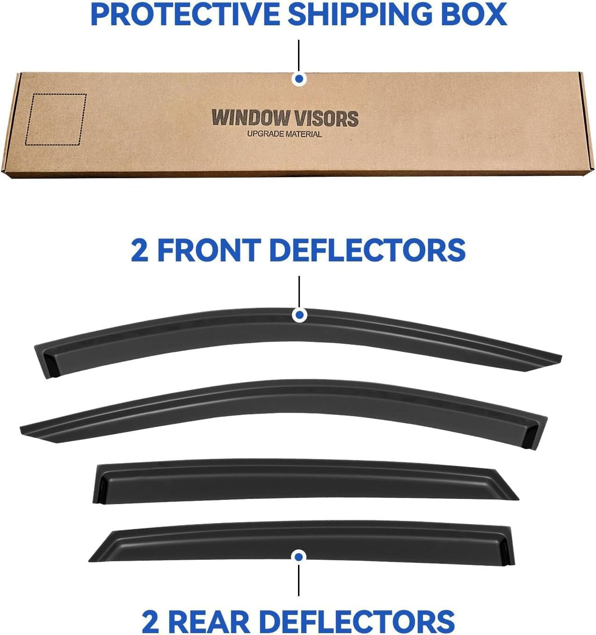 Window Visors Rain Guards for 2018-2023 Honda Accord, Out-Channel Window Vent Wind Deflectors Visors Shades for 18-23 Accord 19 20 21 22