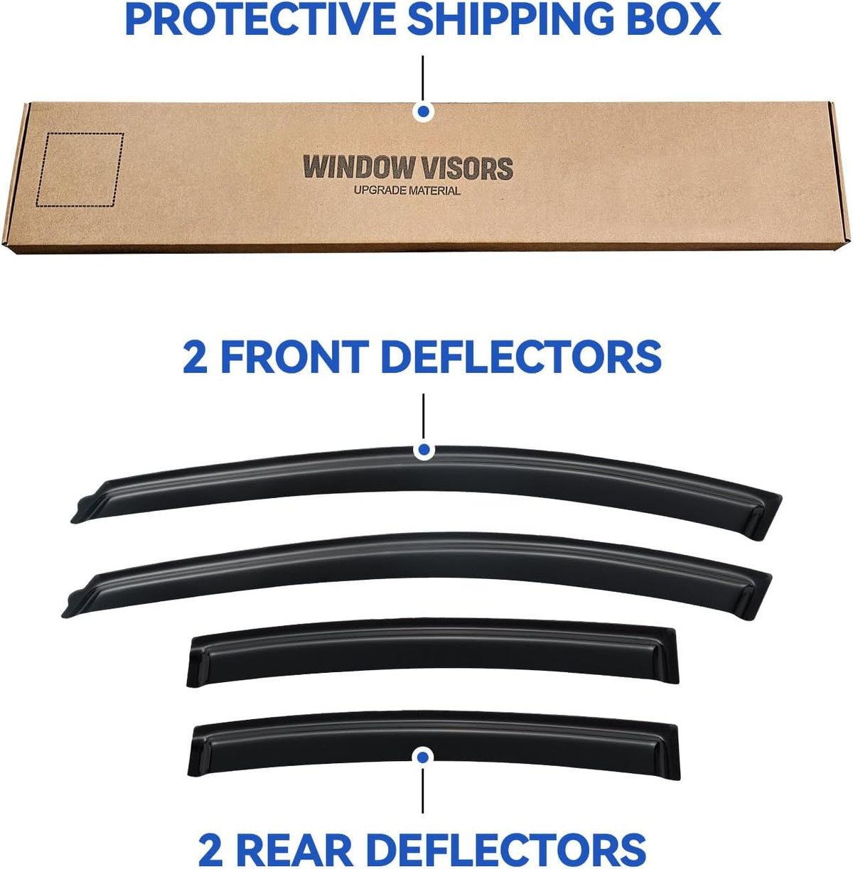 Window Visors Rain Guards Shield for 2011-2015 Cruze Sedan, Out-Channel Window Vent Wind Deflectors Visors Shades for 2016 Cruze Limited