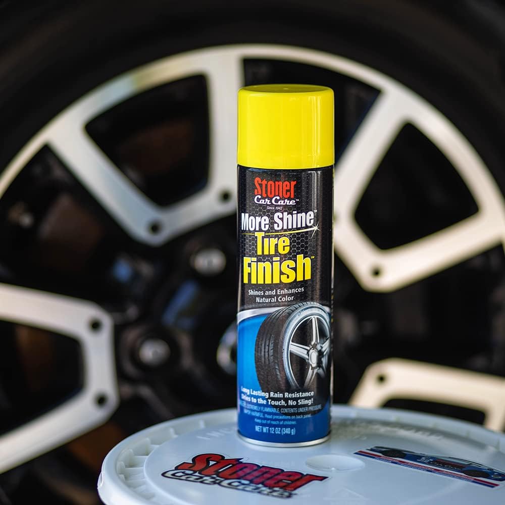Stoner Car Care 91094 More Shine Tire Finish for Tire and Wheel Care Creates a Long-Lasting, Rain-Resistant Tire Shine, Makes Faded Tires Look New, Non-Greasy Formula, 12 Oz, Pack of 1