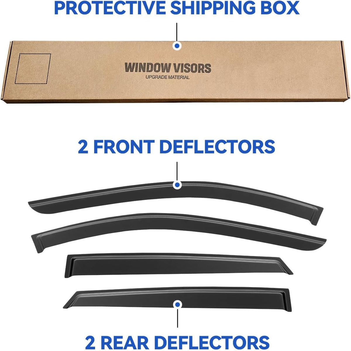 Window Visors Rain Guards Shield for 2017-2025 Mazda CX5, Out-Channel Window Vent Wind Deflectors Visors Shades for 17-25 CX-5