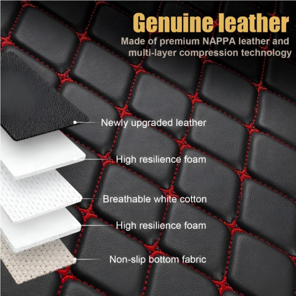 Add Personal Touch to Your Vehicle with IMEISH Customizable Logo Text Car Mats for 99% of vehiclesPads Protection Non-Slip Leather Floor Liners (Pink and Black Beige)