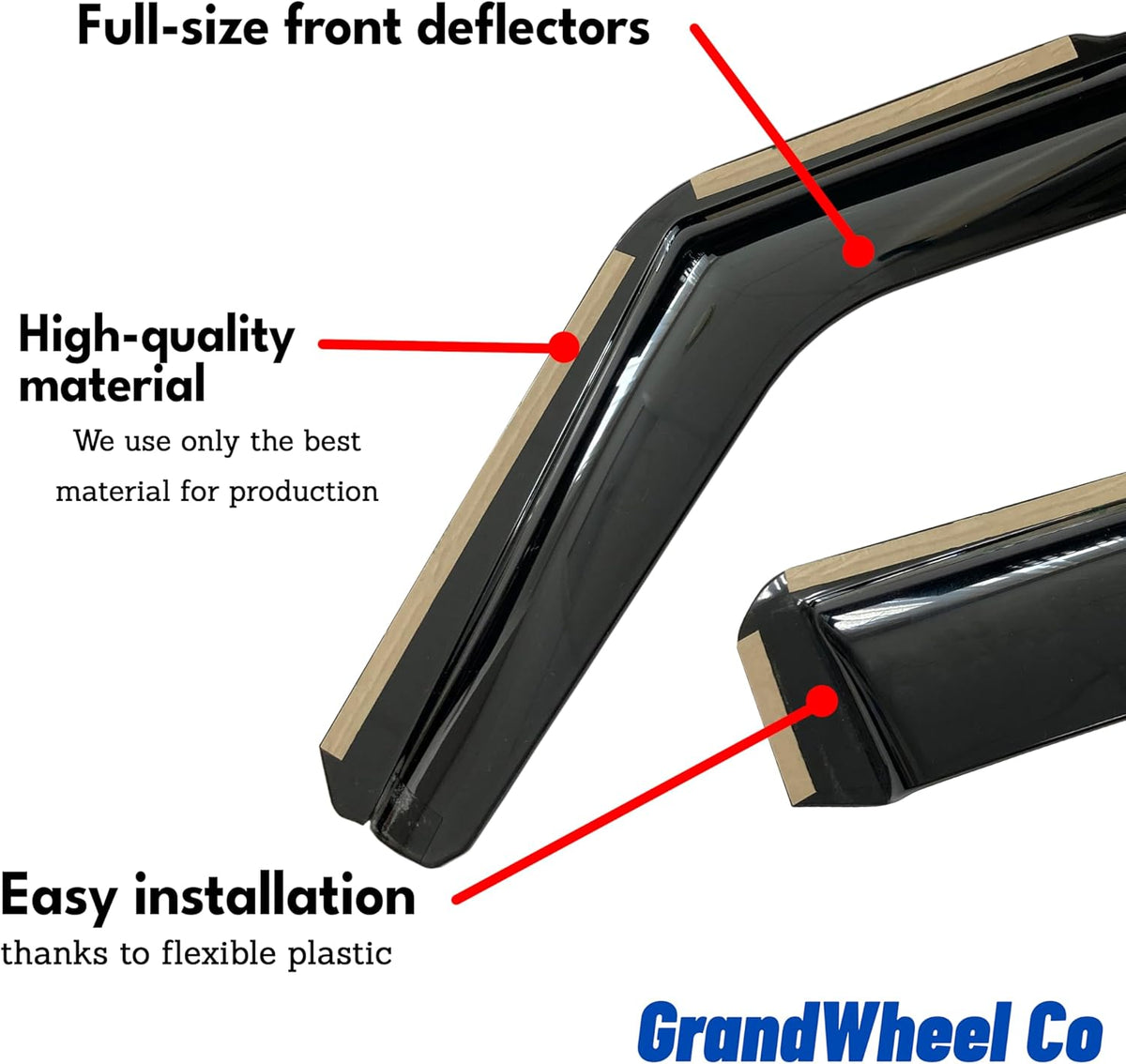 Window Deflectors Smoke Tinted in-Channel Side Window Vent Visor Deflectors Rain Guards Compatible with Nissan Sentra 2020-2025 - 4 pcs. GW0956