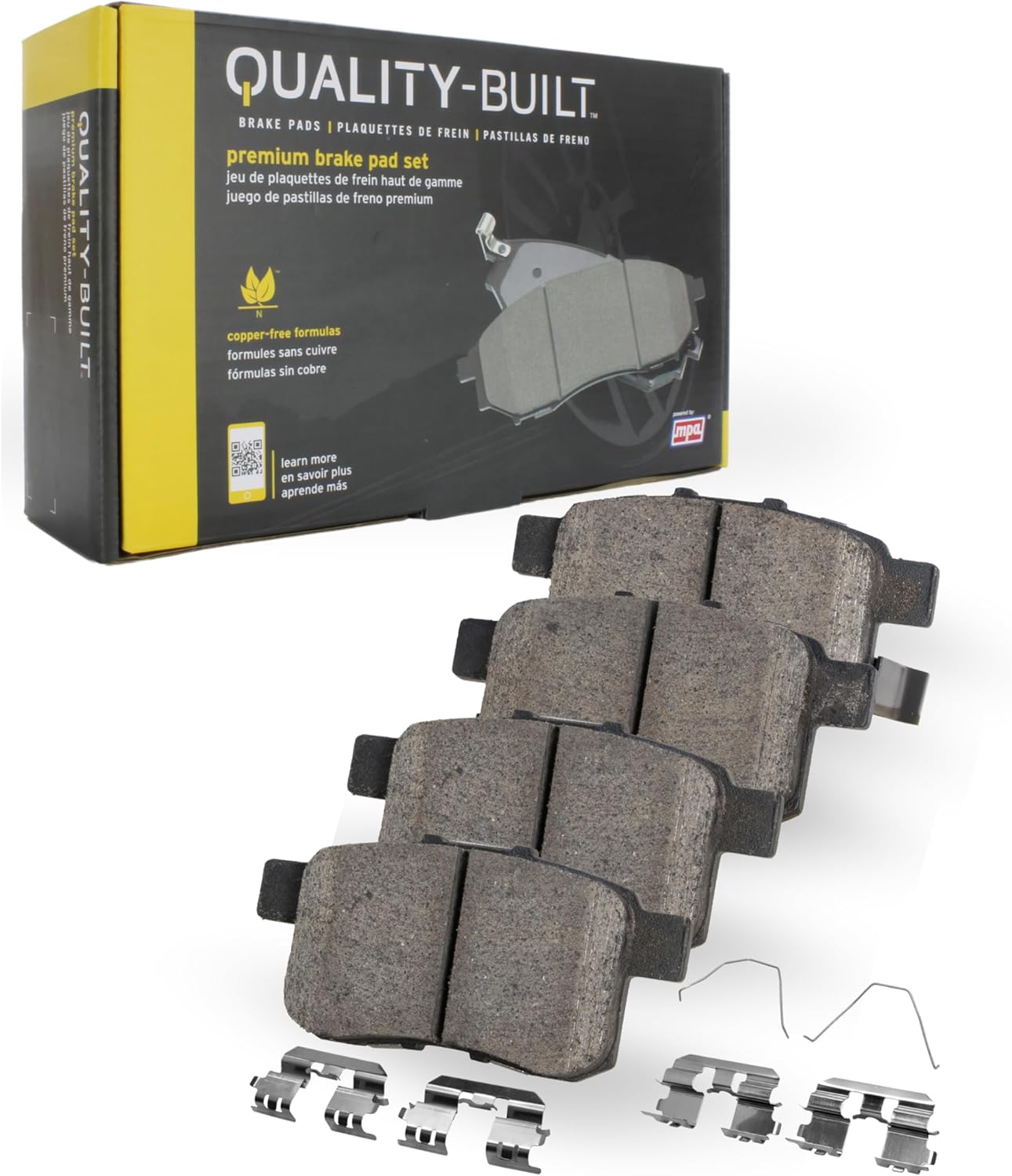 Premium Ceramic Rear Brake Pads (1001-1469C) Compatible with 2011-2024 BMW (540d xDrive/550i/640i/640i Gran Coupe/650i/650i Gran Coupe/Alpina B7/M2/M3/M4/M5/M6/M6 Gran Coupe & More)