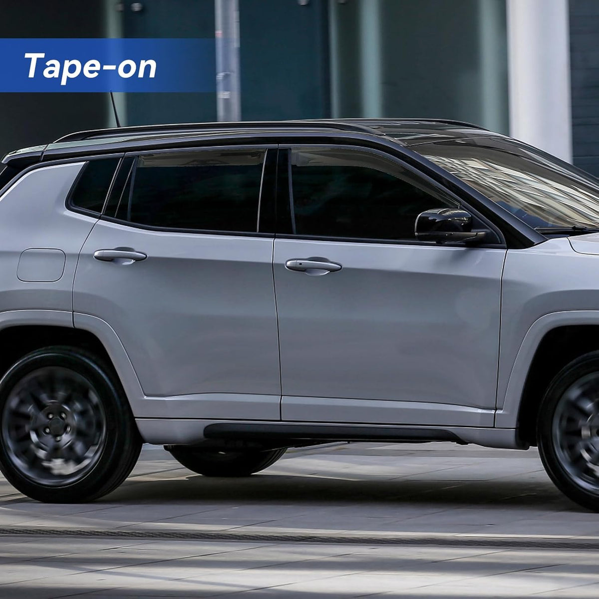 Window Visors Rain Guards for 2017-2025 Jeep Compass, Out-Channel Window Vent Wind Deflectors Visors Shades for 17-25 Compass