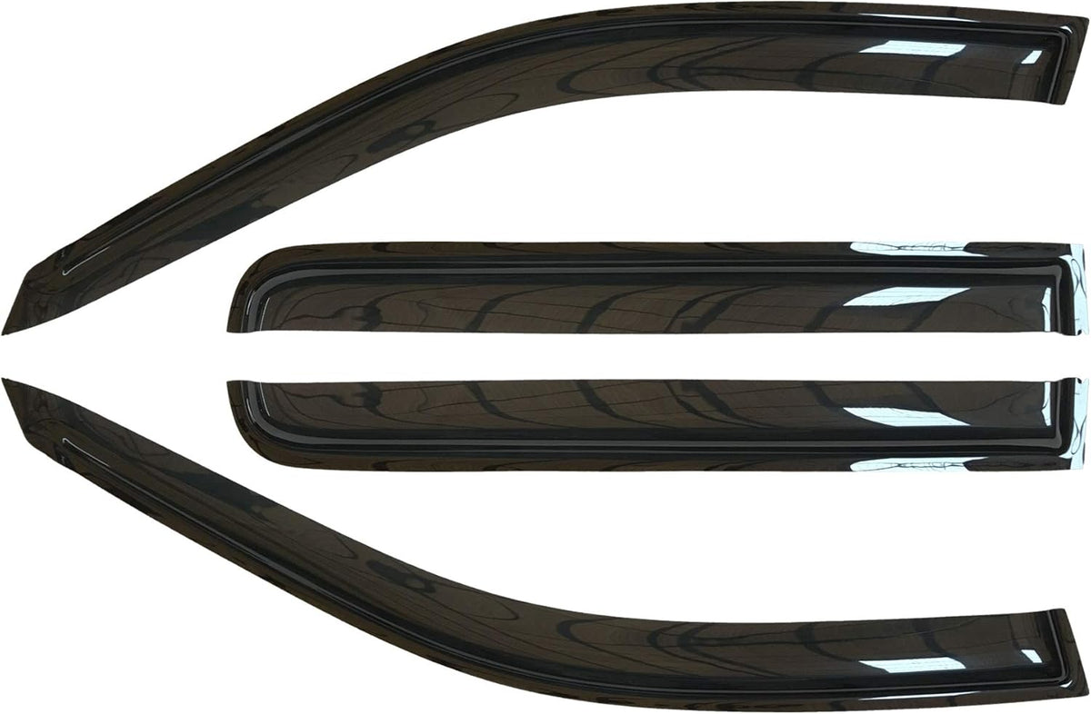 Side Window Wind Deflector,4pcs Out-Channel Tape-On Nice Rain Guards Set fit for 1997-2017 Ford Expedition,1998-2017 Lincoln Navigator 94233
