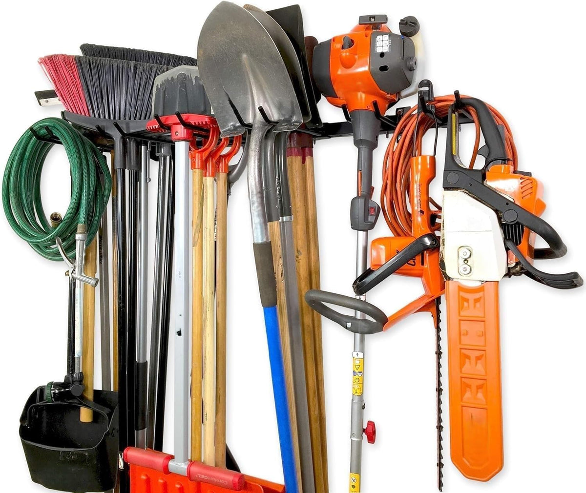 StoreYourBoard Tool Storage Rack – Heavy Duty Garage Tool Organizer Wall Mount for Garden Tools, Rakes, Shovels, Garage Hooks, Steel Gear Hanger Holds 300 lbs