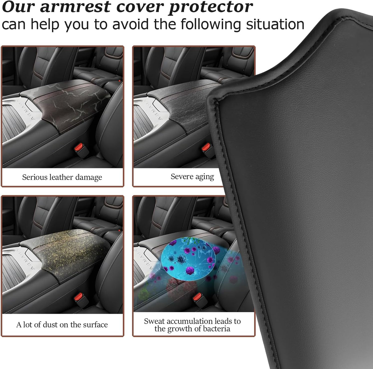 SKTU for 2025 Nissan Armada Accessories Armrest Cover for 2025+ Nissan Armada Center Console Cover Nissan Armada 2025 Accessories 2025 Armada Center Console Cushion Pad