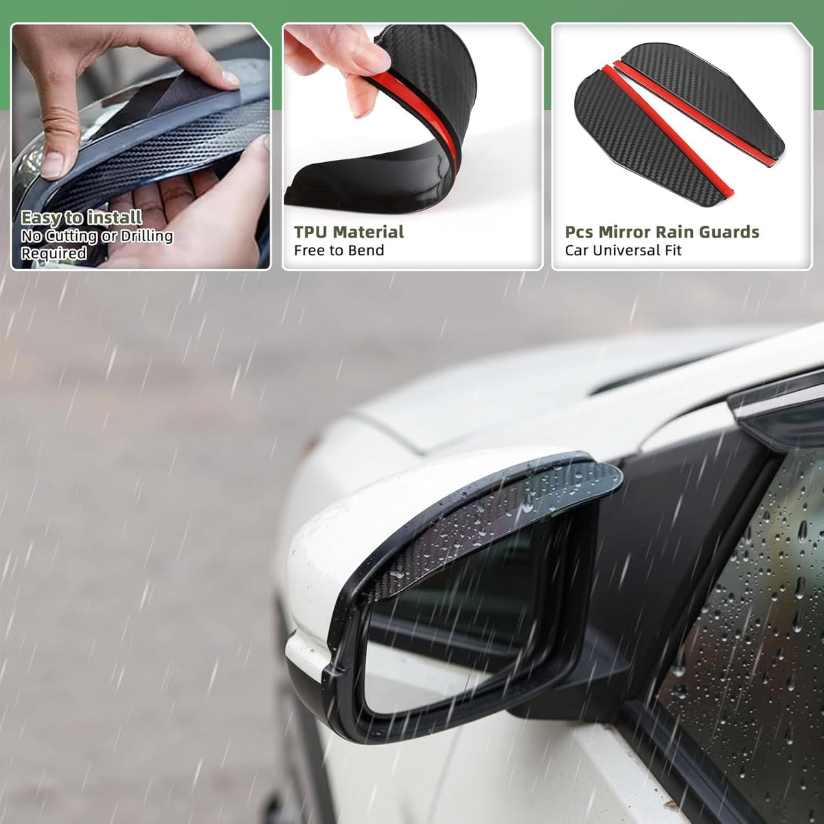 in Channel Rain Guards Fit for 2007-2018 Jeep Wrangler JK Unlimited 4-Door, Durable Window Visors Wind Deflectors, Smoke Vent Shades Shield, 2008 2009 2010 2011 2012 2013 2014 2015 2016 2017