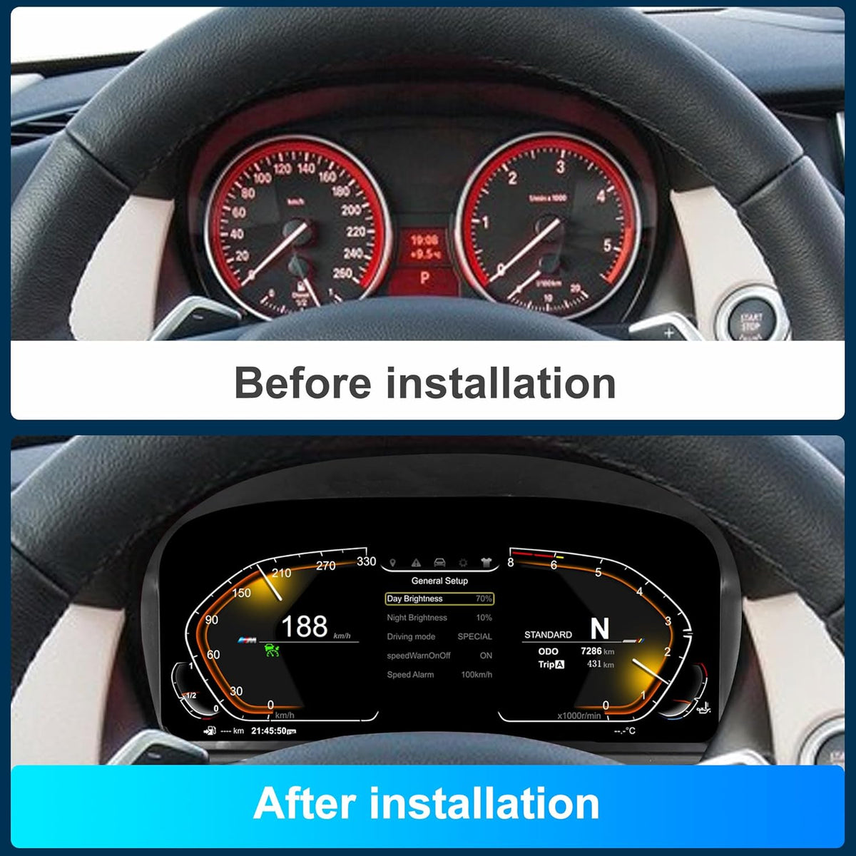 Speedometer Instrument for BMW E84 2006-2015 CCC CIC Linux System Original Car Information Display Digital Cluster Dashboard Screen