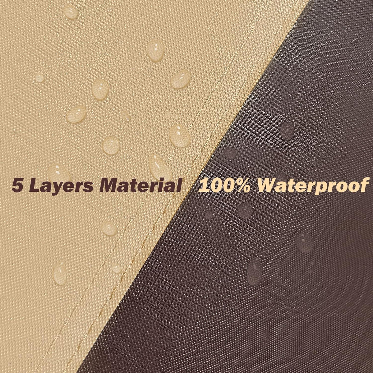 Silverado Car Cover Waterproof All Weather Compatible with Silverado, Outdoor Anti-UV Sun Rain Protection Truck Cover(Camel with Brown)